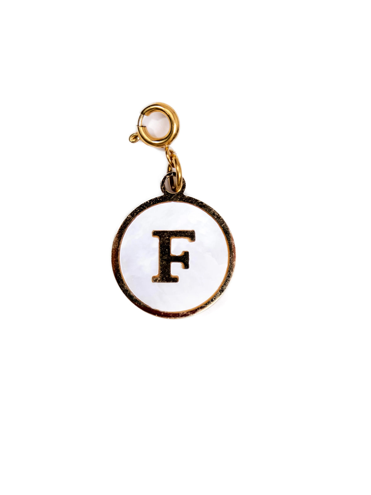 Mother of Pearl Initial Charm