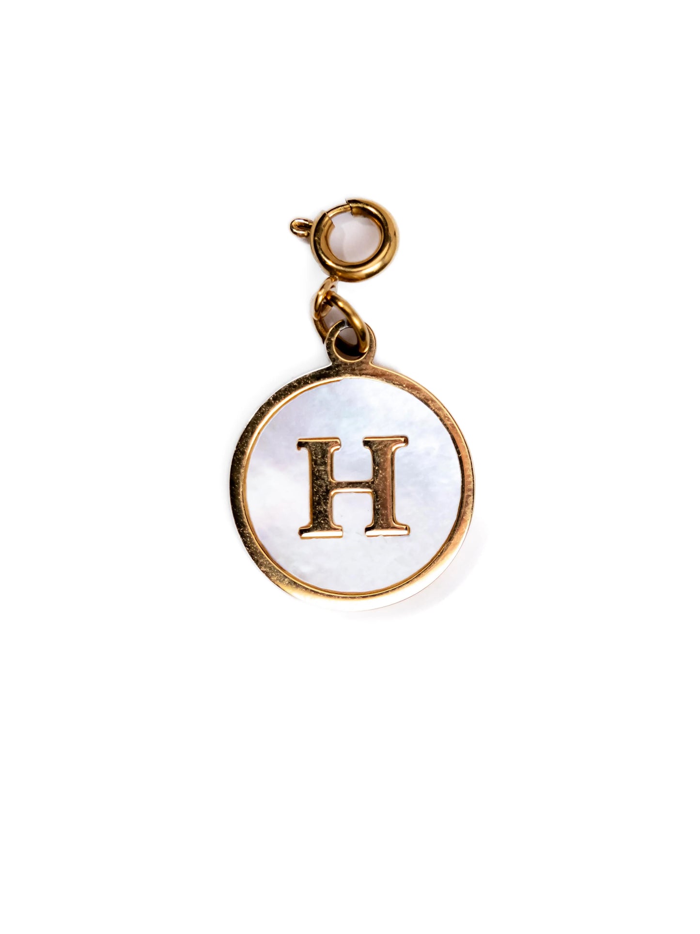 Mother of Pearl Initial Charm