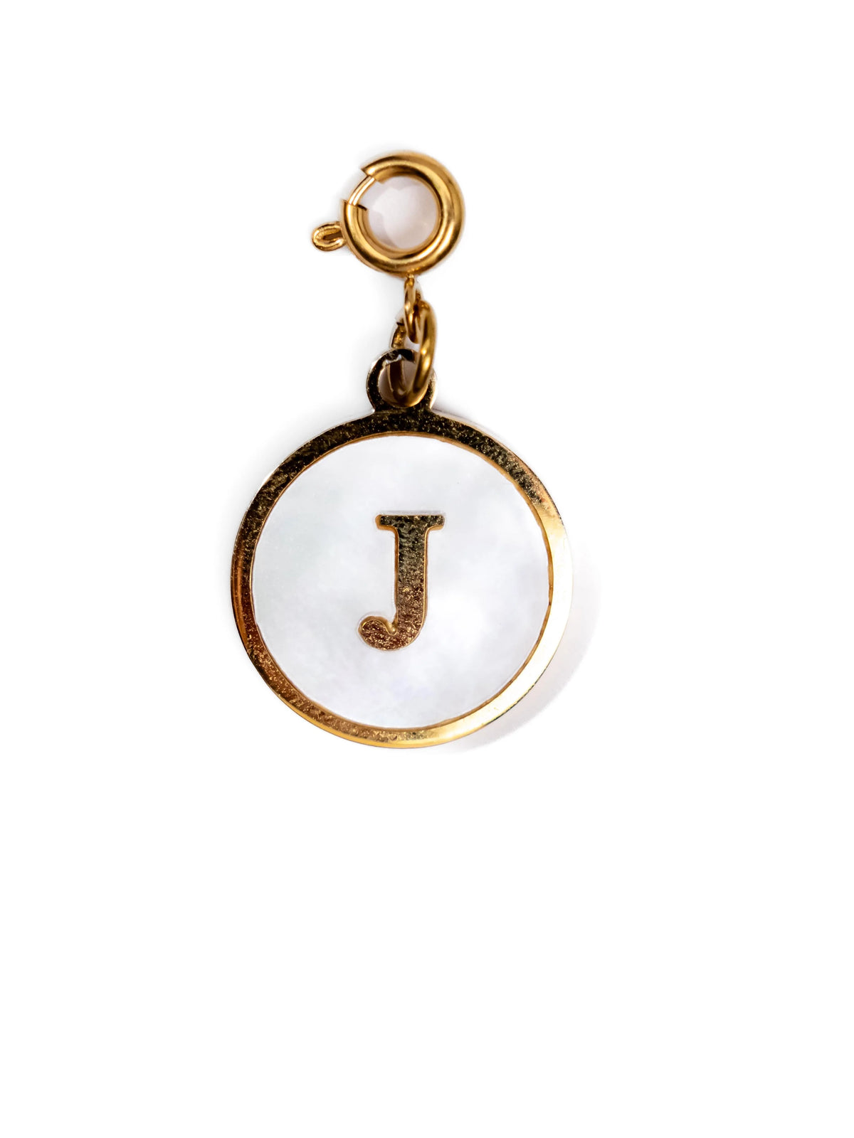 Mother of Pearl Initial Charm