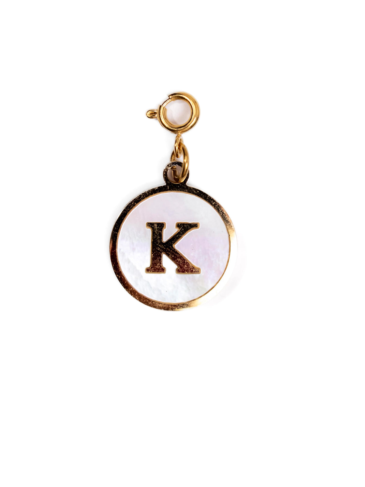 Mother of Pearl Initial Charm