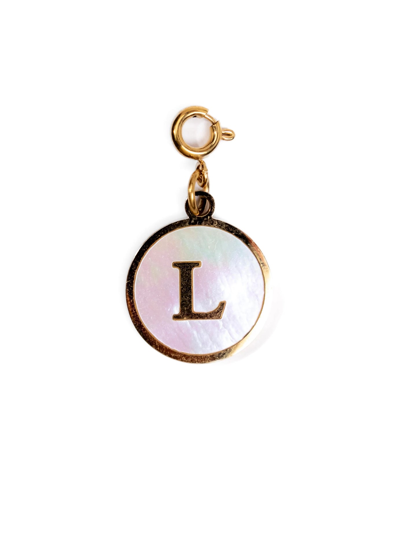 Mother of Pearl Initial Charm