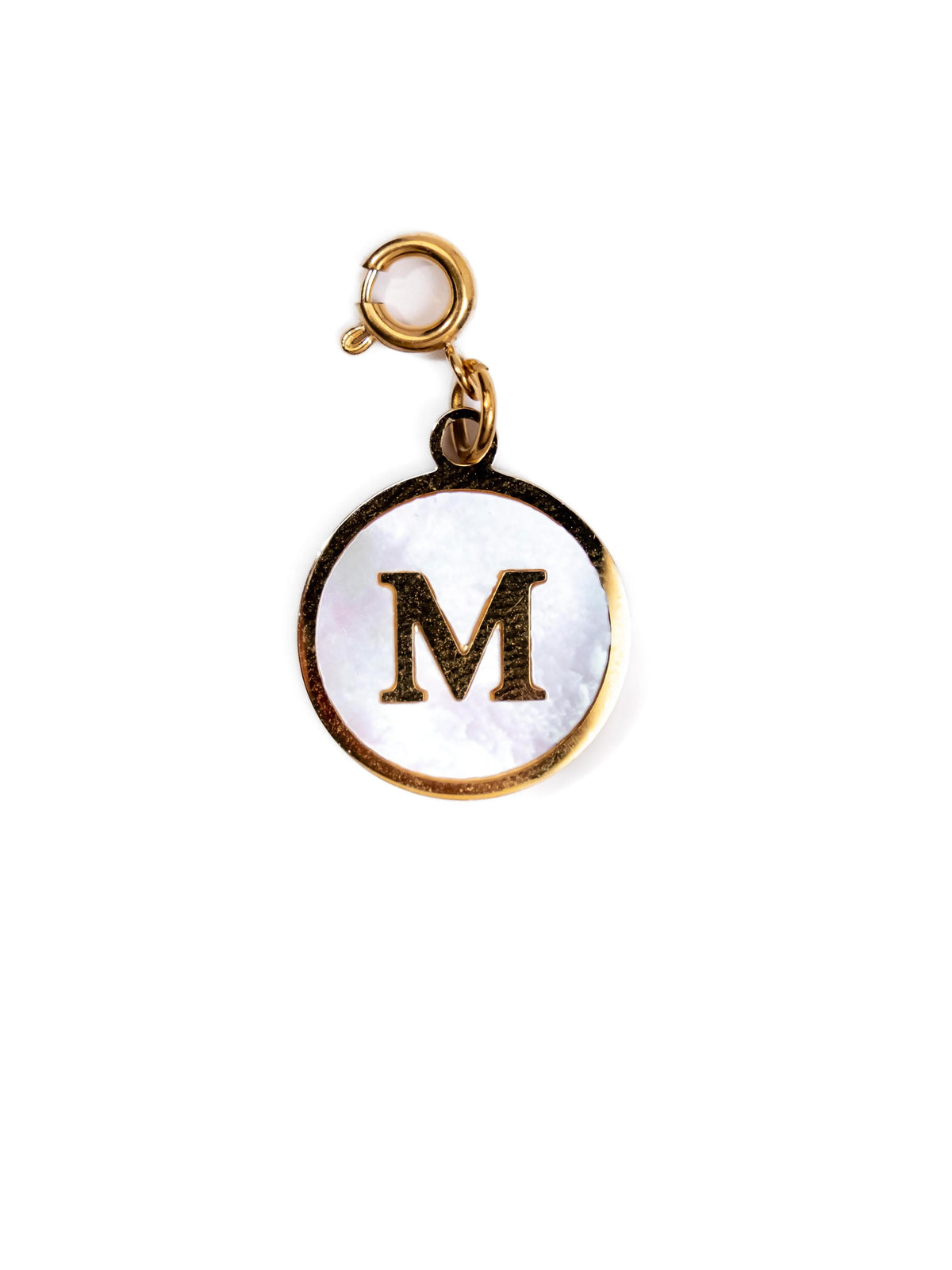 Mother of Pearl Initial Charm