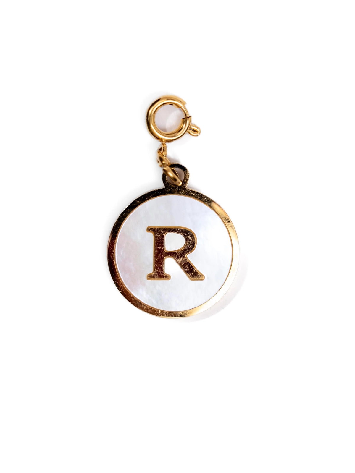 Mother of Pearl Initial Charm