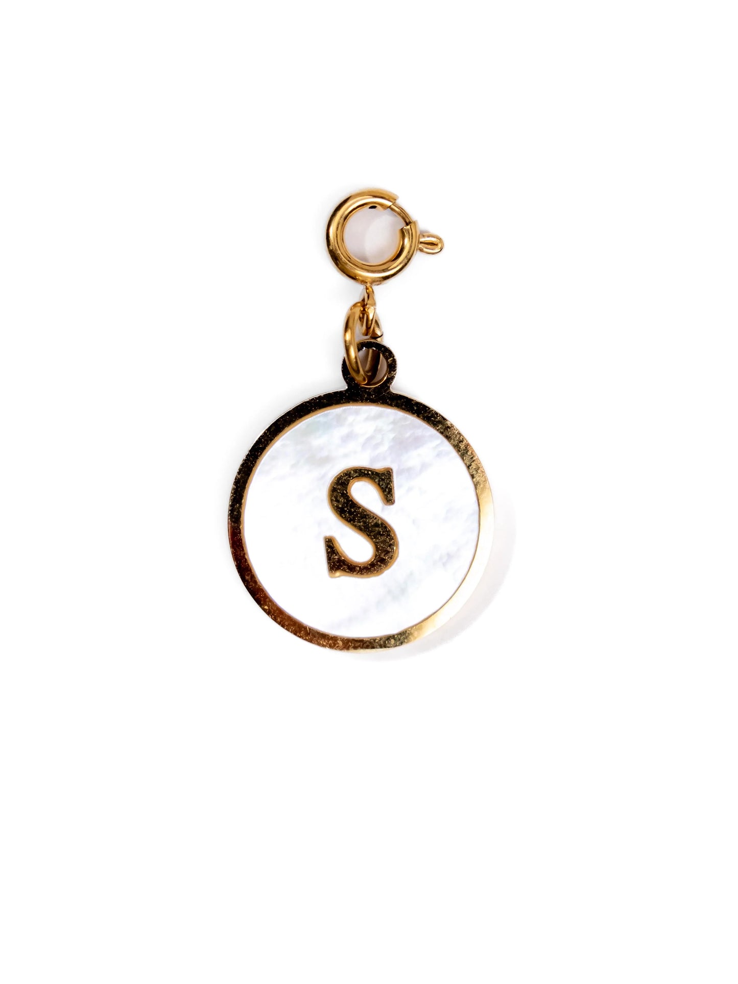 Mother of Pearl Initial Charm