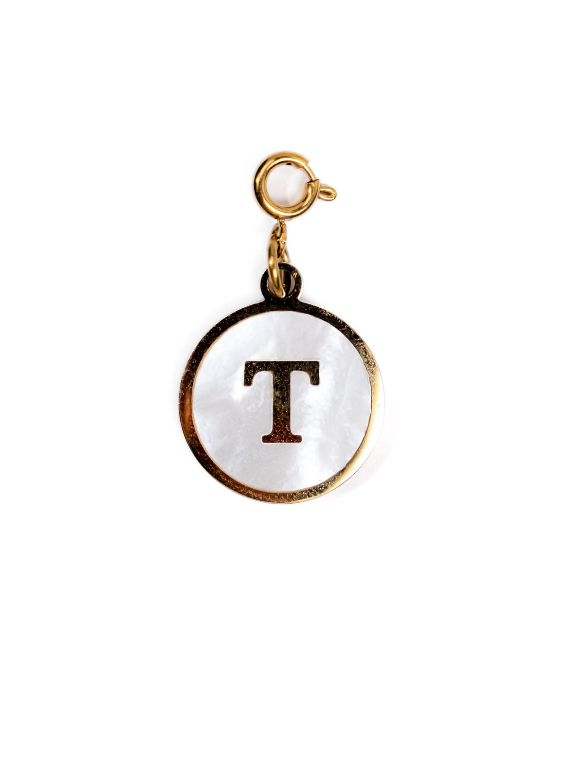 Mother of Pearl Initial Charm