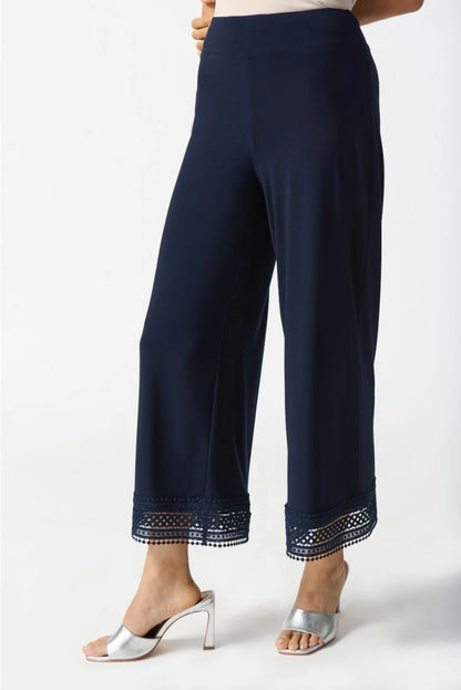 Midnight Blue Pull-On Culotte Pants