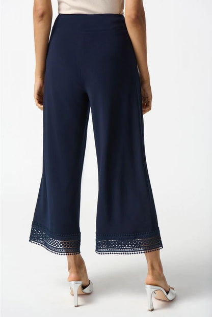 Midnight Blue Pull-On Culotte Pants