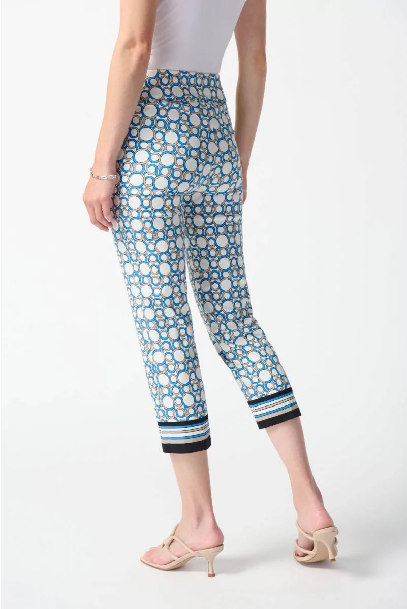 Vanilla/Multi Geometric Print Crop Pants