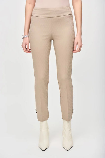 Textured Jacquard Pull-On Pants