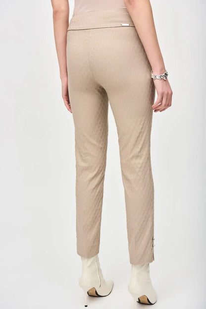 Textured Jacquard Pull-On Pants