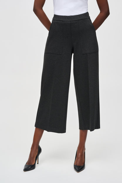 Heavy Knit Pull-On Culotte Pants