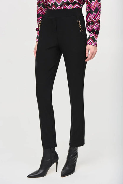 Bonded Silky Knit Straight Pull-On Pants