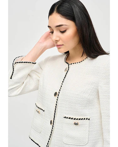 Bouclé Jacket With Contrast Trim