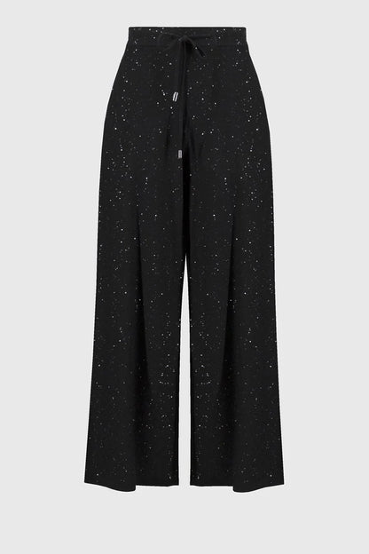 Sequined Sweater Knit Culotte Pants