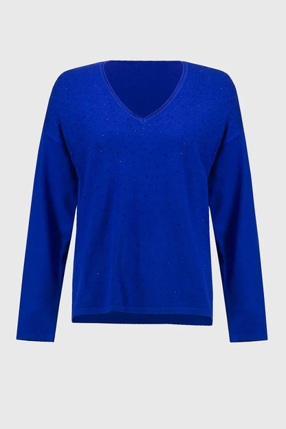 Sweater Knit V-Neck Pullover