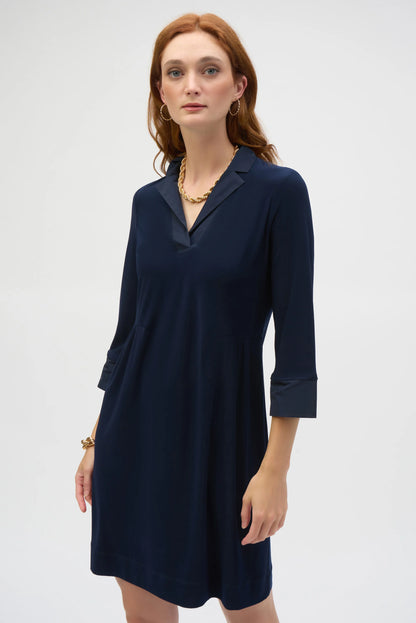 Silky Knit And Memory Trapeze Dress