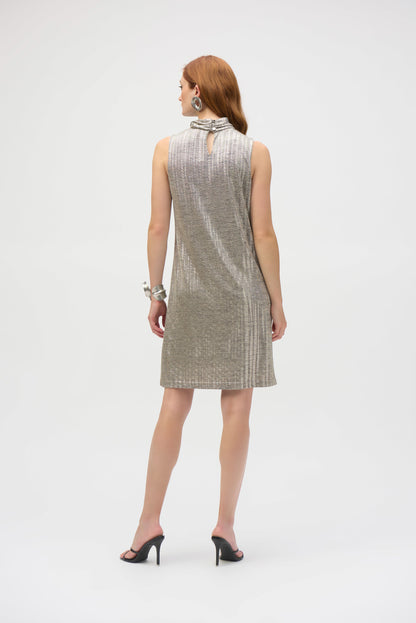 Foiled Novelty Knit Straight Dress