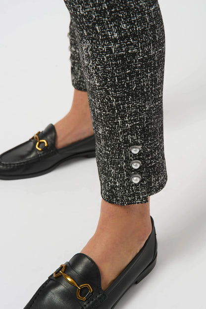 Abstract Jacquard Straight Pull-On Pants