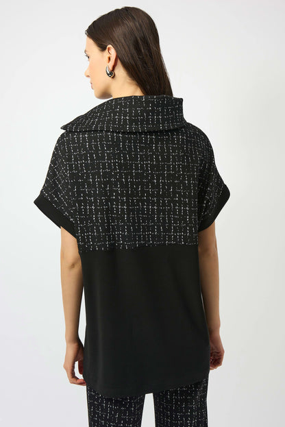 Jacquard Checkered Print Boxy Tunic