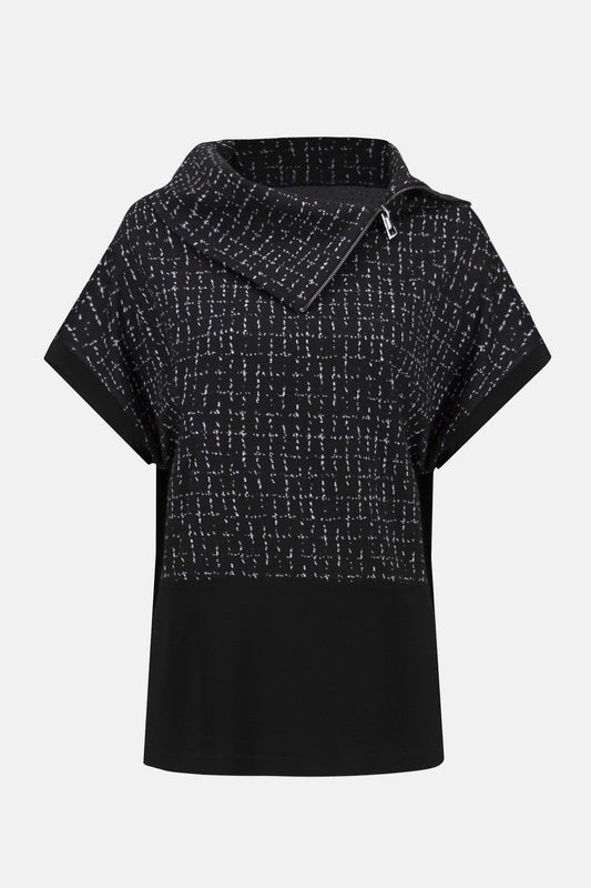Jacquard Checkered Print Boxy Tunic