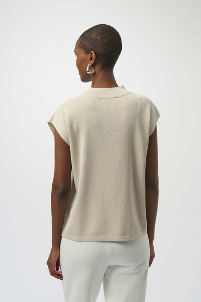 Sweater Knit Sleeveless Pullover with Iron-On Detail