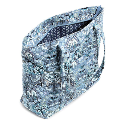 Vera Tote Bag in Cotton- Enchantment Blue