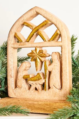 Wood Nativity
