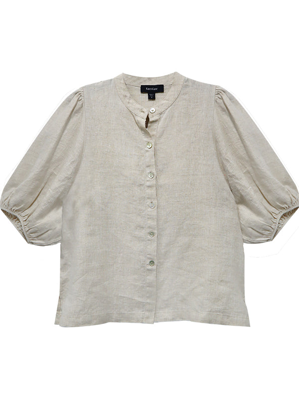 Puff Sleeve Linen Shirt
