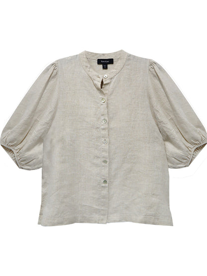 Puff Sleeve Linen Shirt