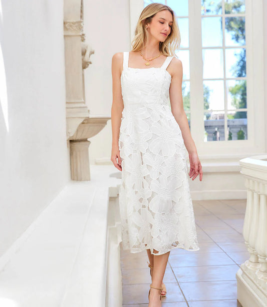 Embroidered Cut Out Sundress