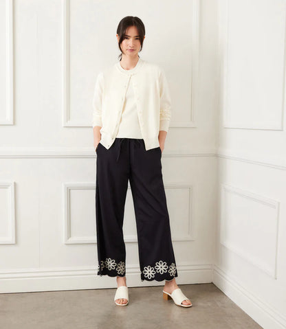 Scallop Drawstring Pants