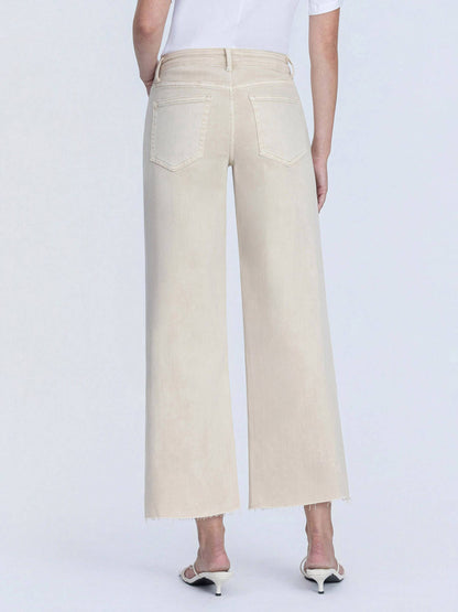 HIGH RISE CROP WIDE LEG JEANS