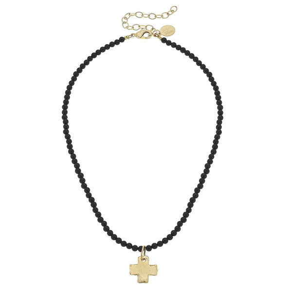 Susan Shaw Beaded Cross Necklace