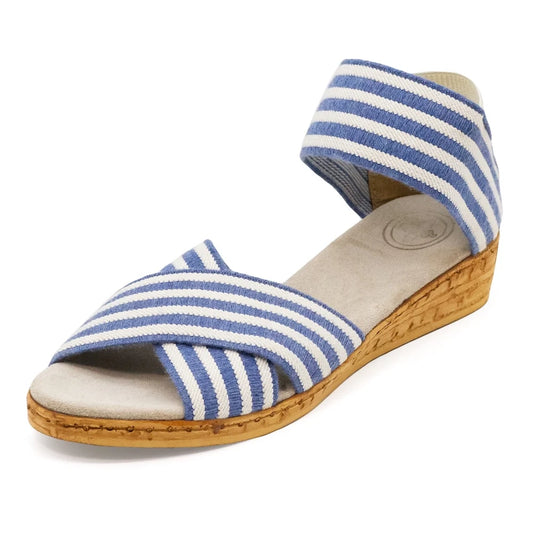 Peachtree- Ankle Strap Cork Wedge Sandal