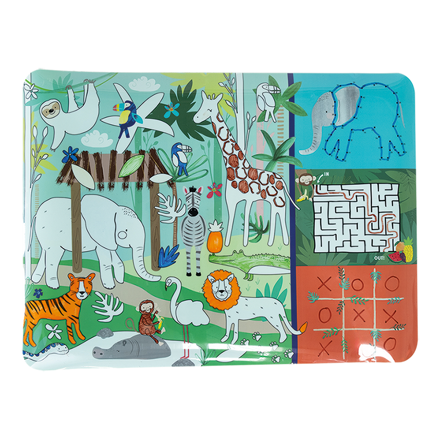 Jungle Colouring Fun and Games Mat