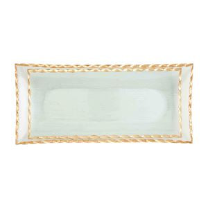 Gold Edge Glass Tray Set