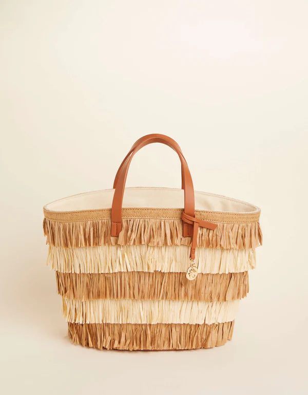 Raffia Fringe Day Tote