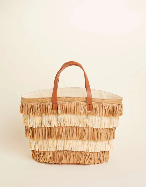 Raffia Fringe Day Tote