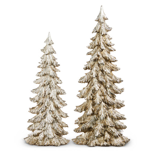 22.25" SILVER TREES- set of 2