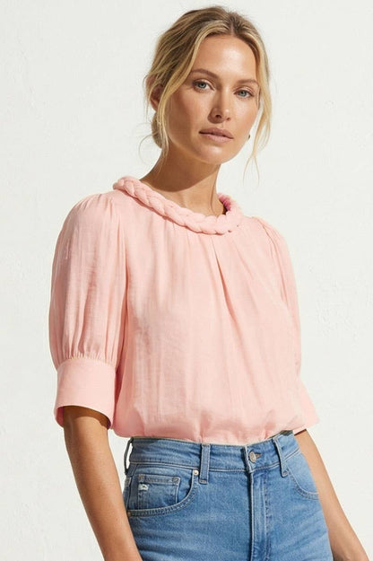 Half Sleeve Braided Detail Blouse