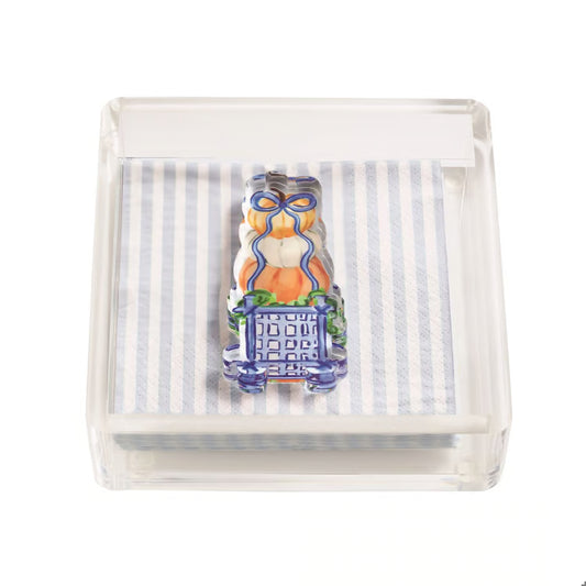 Stripe Topiary Napkin Caddy Set