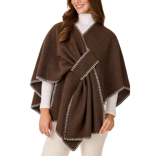 Hayword Blanket Stitch Poncho