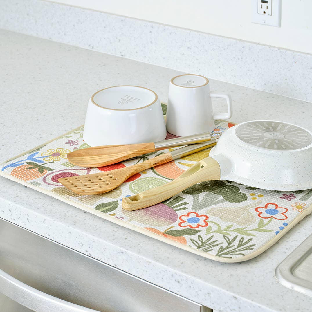 Farm Stand Dish Drying Mats, Set of 2