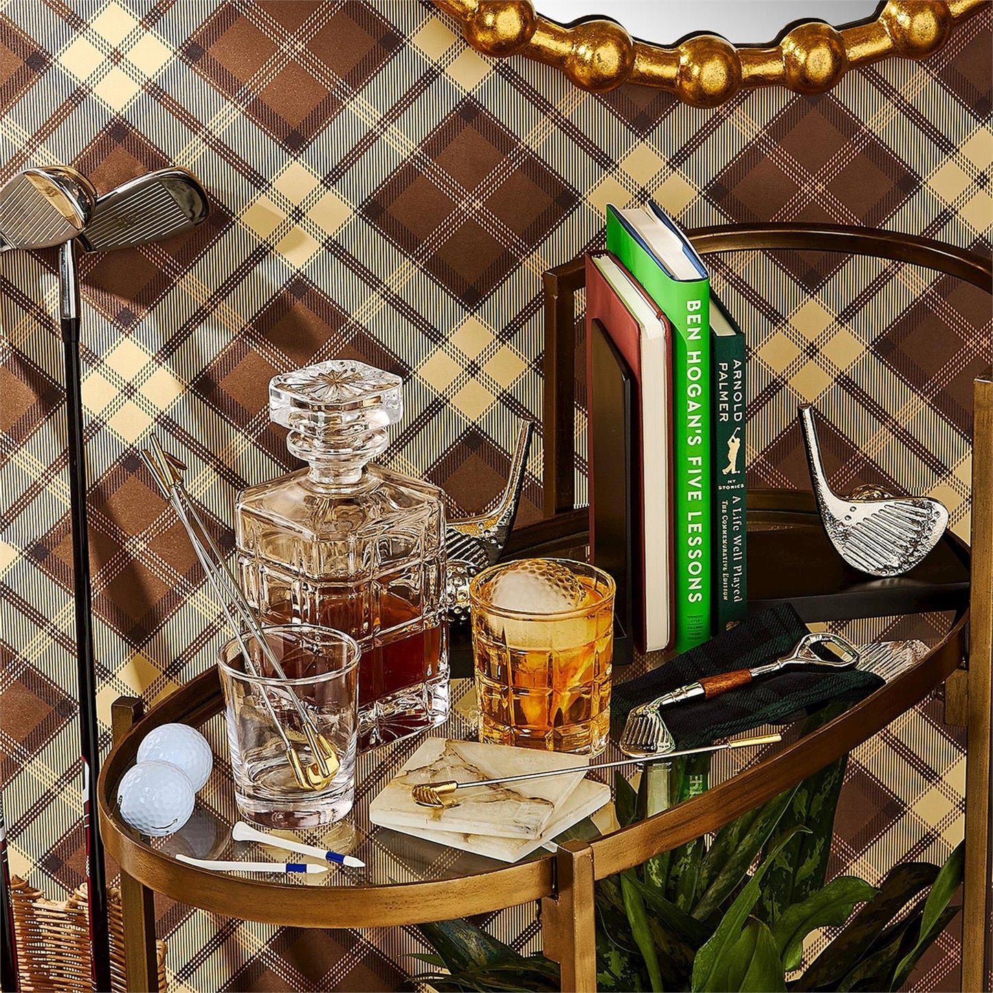 Set of 4 Gold Golf Club Stirrers