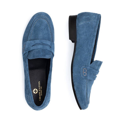 Leather Suede Penny Loafer -Jeanne