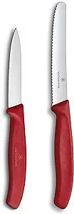 Red Utility/Paring 4.5 Inch Swiss Classic Utility Knife with Round Tip