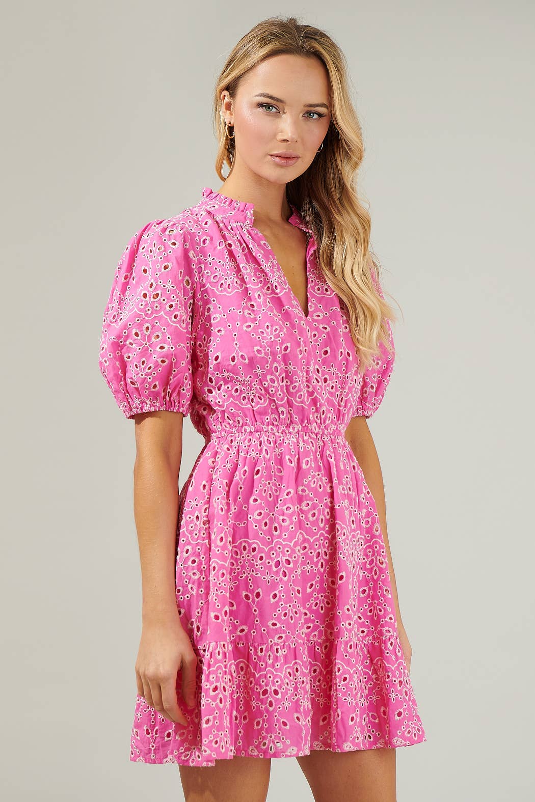 Rosie Eyelet Mini Dress