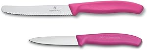 Pink Utility/Paring 4.5 Inch Swiss Classic Utility Knife with Round Tip