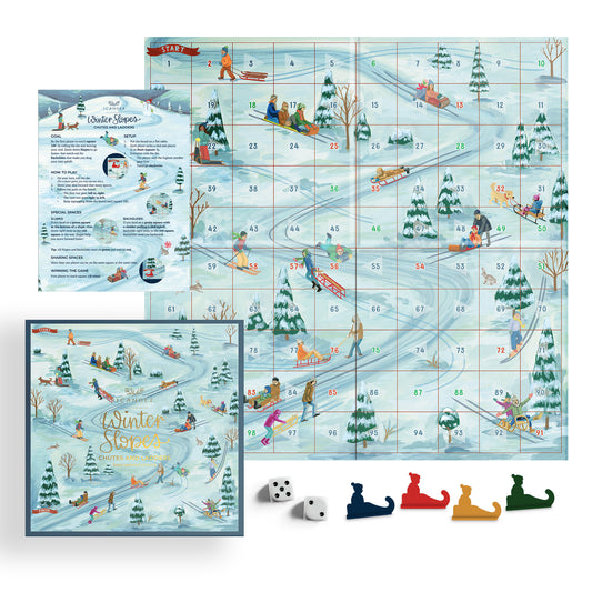 Winter Slopes Board Game – Snowy Climb & Slide