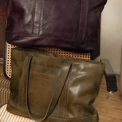 Carmen Handcrafted Leather Tote